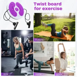 Disque rotatif fitness avec élastiques et poignées pour entraînement à domicile