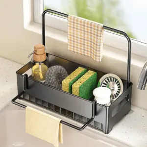 Égouttoir pour Évier avec Porte-Éponge et Porte-Serviette