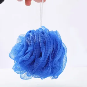 Fleur de douche exfoliante – Éponge de bain en maille avec corde