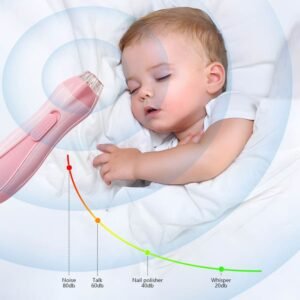 Lime à ongles électrique pour bébé avec 6 embouts – Coupe-ongles doux