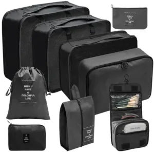 Organisateur de valise 9 pièces – Ensemble de rangement pour vêtements et accessoires