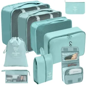 Organisateur de valise 9 pièces – Ensemble de rangement pour vêtements et accessoires