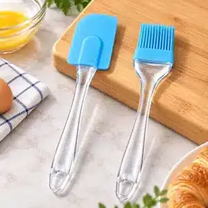 Set spatule et pinceau de cuisine en silicone – 2 pièces