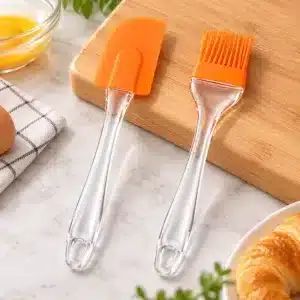 Set spatule et pinceau de cuisine en silicone – 2 pièces