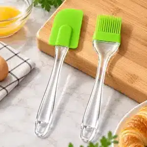 Set spatule et pinceau de cuisine en silicone – 2 pièces