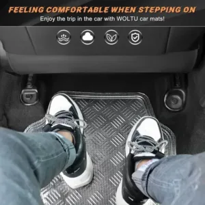 Tapis de voiture antidérapant 5 pièces – Universel et facile à nettoyer