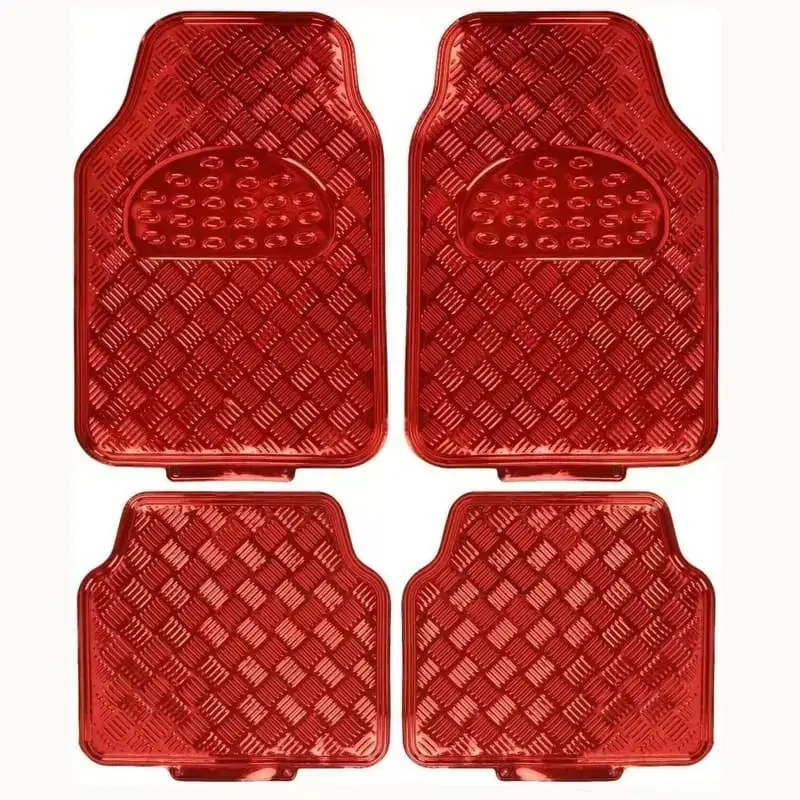 tapis-de-voiture-antiderapant-5-pieces-rouge Tapis de voiture antidérapant 5 pièces – Universel et facile à nettoyer