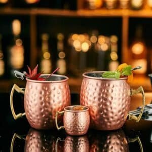 mini mug en cuivre au design vintage