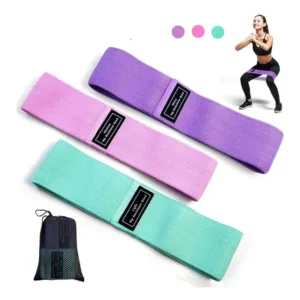 Bandes élastiques de musculation avec 3 niveaux de résistance et dimensions 38 x 8 cm
