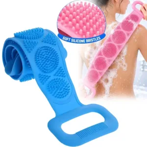 Brosse de douche en silicone pour le dos pour nettoyer et masser le dos.