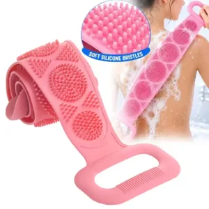 Brosse de douche en silicone pour le dos pour nettoyer et masser le dos.