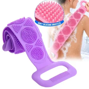Brosse de douche en silicone pour le dos pour nettoyer et masser le dos.