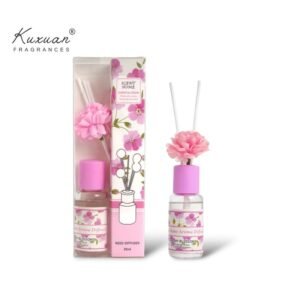 Diffuseur de parfum d’intérieur 30 ml avec fleur décorative et bâtonnets