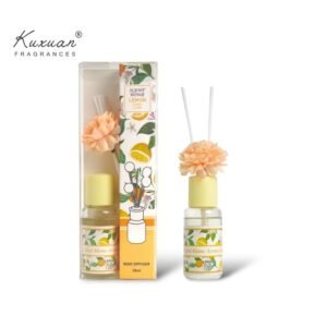 Diffuseur de parfum d’intérieur 30 ml avec fleur décorative et bâtonnets