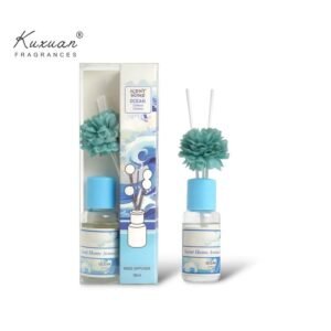 Diffuseur de parfum d’intérieur 30 ml avec fleur décorative et bâtonnets