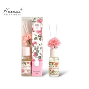 Diffuseur de parfum d’intérieur 30 ml avec fleur décorative et bâtonnets