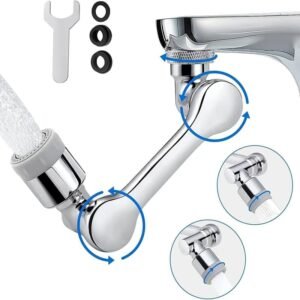 Rallonge de robinet rotative 360 degrés avec mousseur orientable
